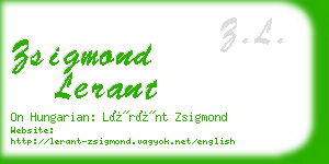 zsigmond lerant business card